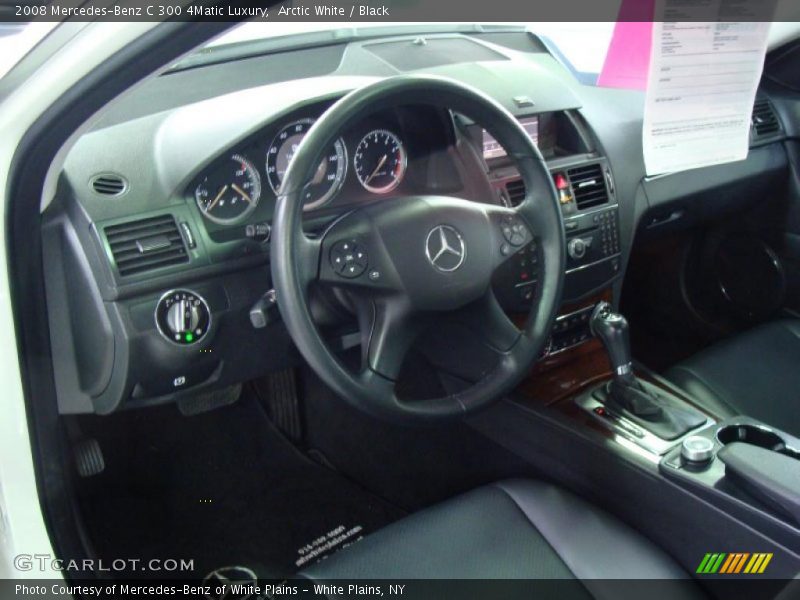 Arctic White / Black 2008 Mercedes-Benz C 300 4Matic Luxury