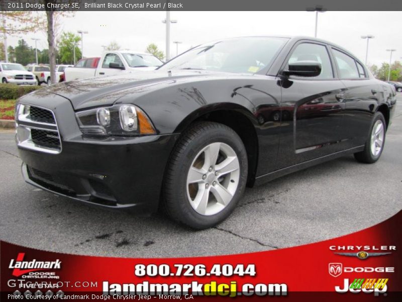 Brilliant Black Crystal Pearl / Black 2011 Dodge Charger SE