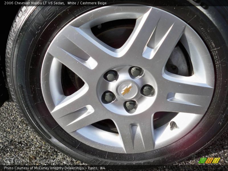 White / Cashmere Beige 2006 Chevrolet Malibu LT V6 Sedan