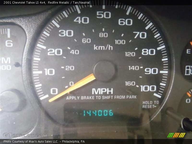 Redfire Metallic / Tan/Neutral 2001 Chevrolet Tahoe LS 4x4