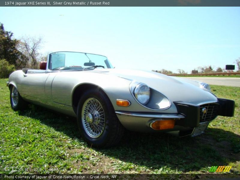 Silver Grey Metallic / Russet Red 1974 Jaguar XKE Series III