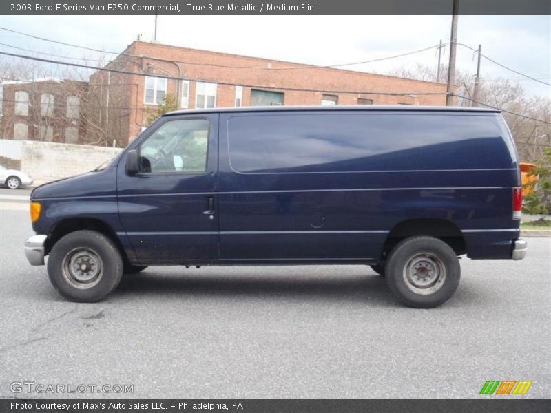 True Blue Metallic / Medium Flint 2003 Ford E Series Van E250 Commercial