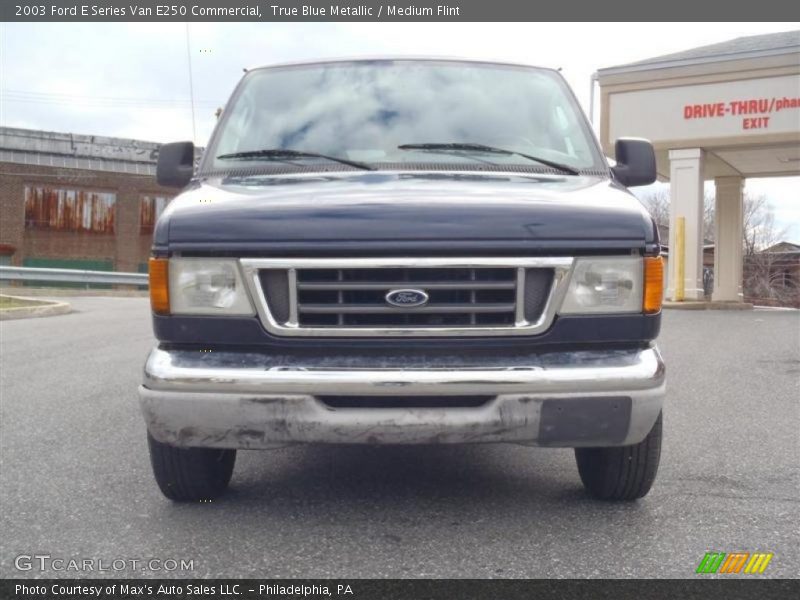 True Blue Metallic / Medium Flint 2003 Ford E Series Van E250 Commercial