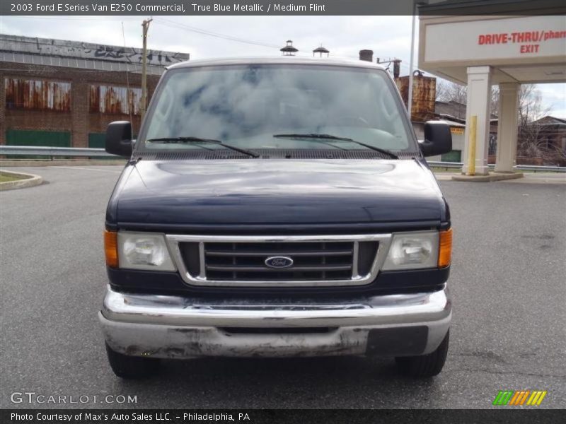 True Blue Metallic / Medium Flint 2003 Ford E Series Van E250 Commercial