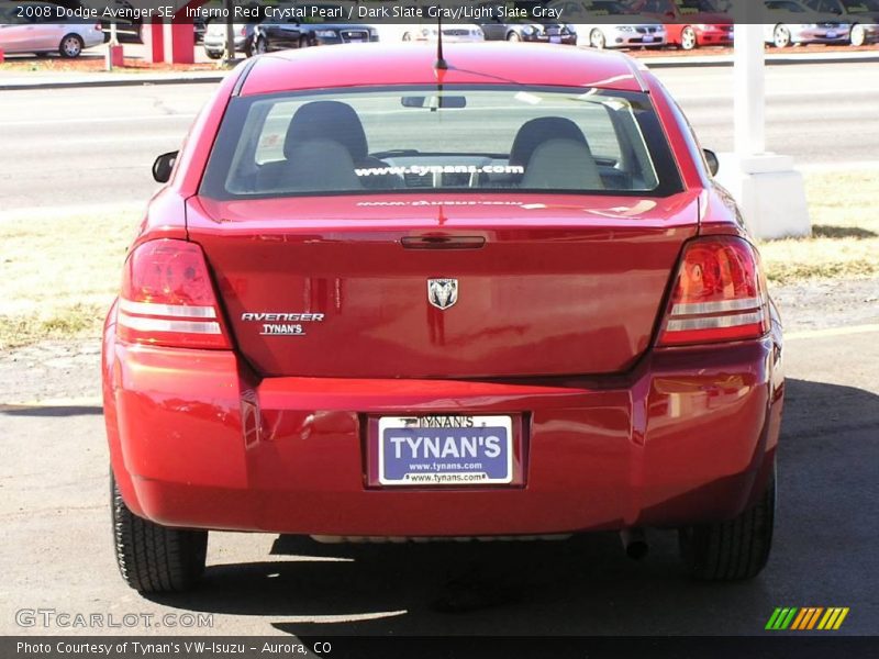 Inferno Red Crystal Pearl / Dark Slate Gray/Light Slate Gray 2008 Dodge Avenger SE