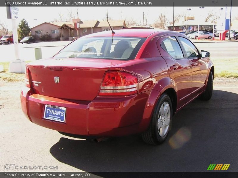 Inferno Red Crystal Pearl / Dark Slate Gray/Light Slate Gray 2008 Dodge Avenger SE