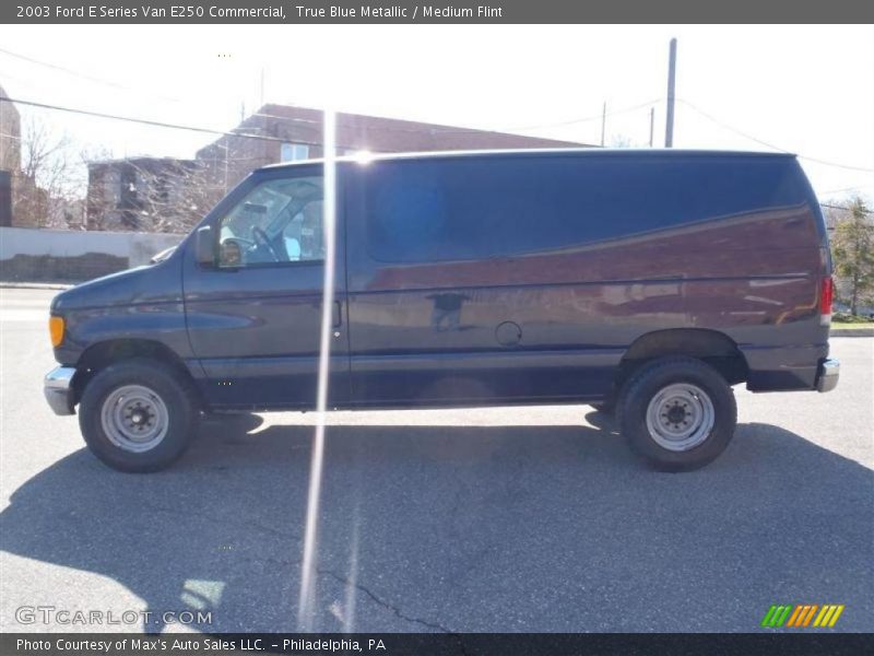 True Blue Metallic / Medium Flint 2003 Ford E Series Van E250 Commercial