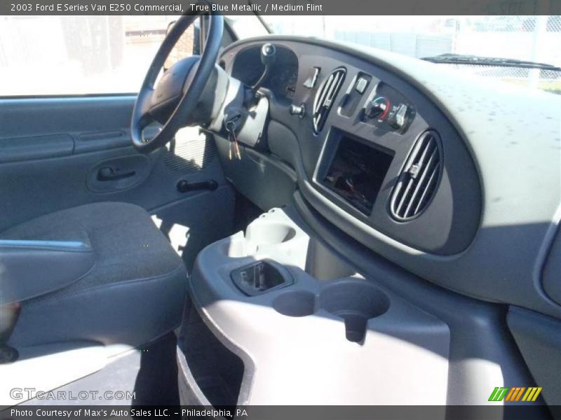 True Blue Metallic / Medium Flint 2003 Ford E Series Van E250 Commercial