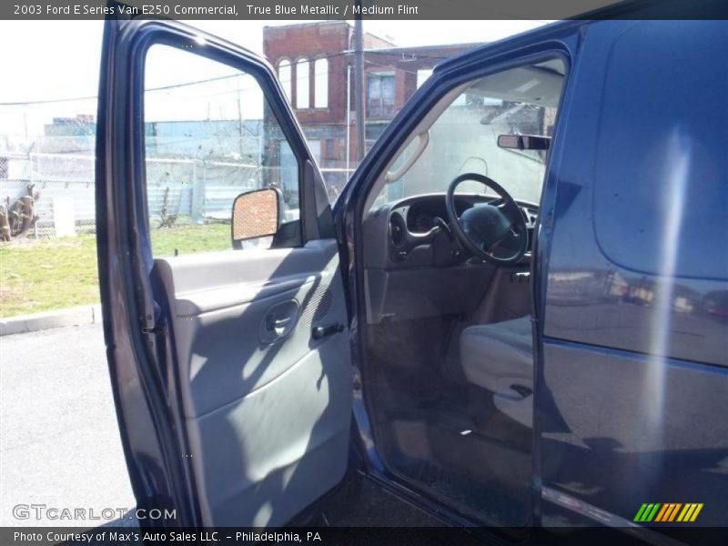 True Blue Metallic / Medium Flint 2003 Ford E Series Van E250 Commercial