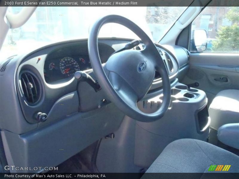 True Blue Metallic / Medium Flint 2003 Ford E Series Van E250 Commercial