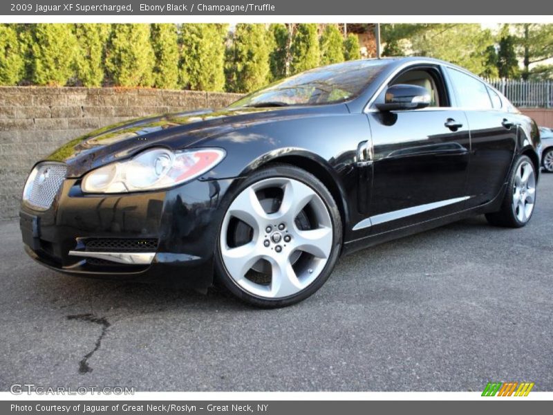 Ebony Black / Champagne/Truffle 2009 Jaguar XF Supercharged