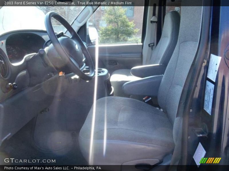 True Blue Metallic / Medium Flint 2003 Ford E Series Van E250 Commercial