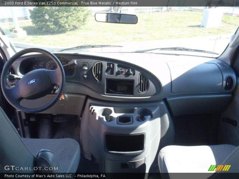 True Blue Metallic / Medium Flint 2003 Ford E Series Van E250 Commercial