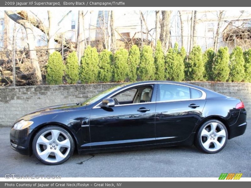 Ebony Black / Champagne/Truffle 2009 Jaguar XF Supercharged