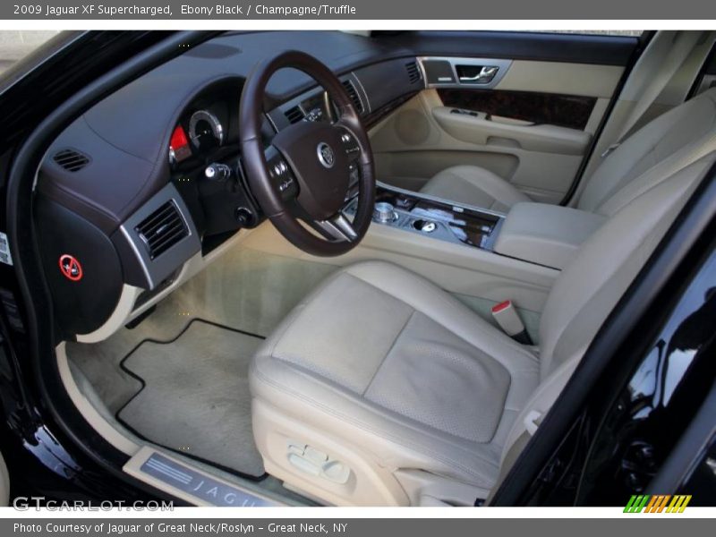 Ebony Black / Champagne/Truffle 2009 Jaguar XF Supercharged