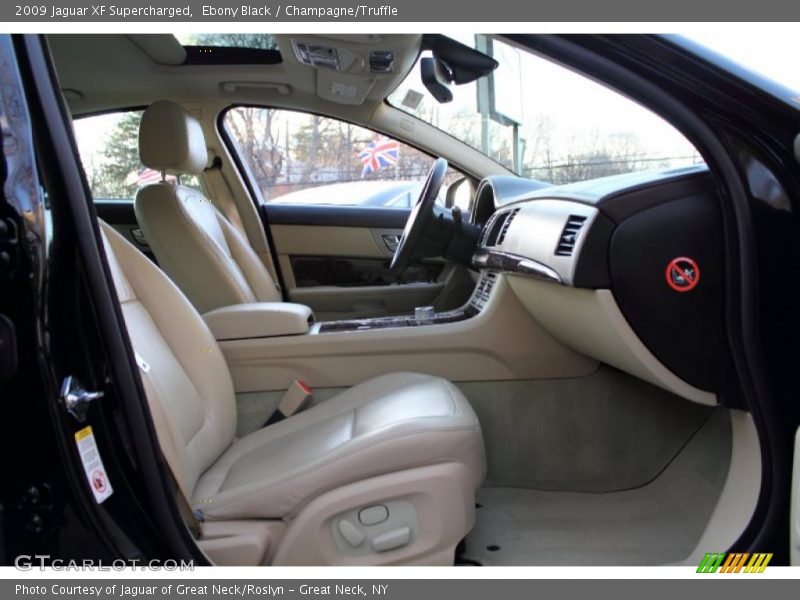 Ebony Black / Champagne/Truffle 2009 Jaguar XF Supercharged