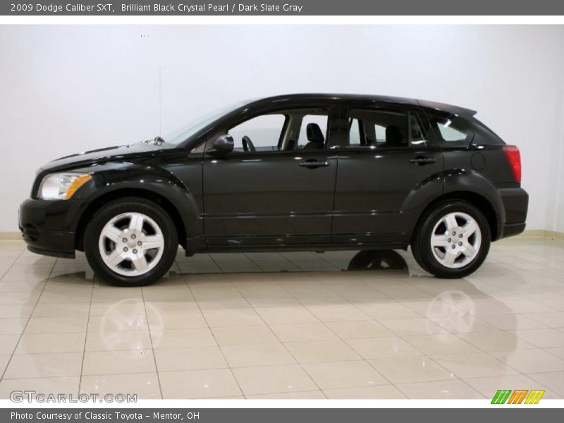 Brilliant Black Crystal Pearl / Dark Slate Gray 2009 Dodge Caliber SXT
