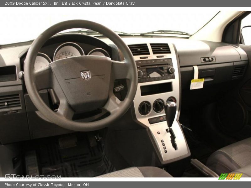 Brilliant Black Crystal Pearl / Dark Slate Gray 2009 Dodge Caliber SXT