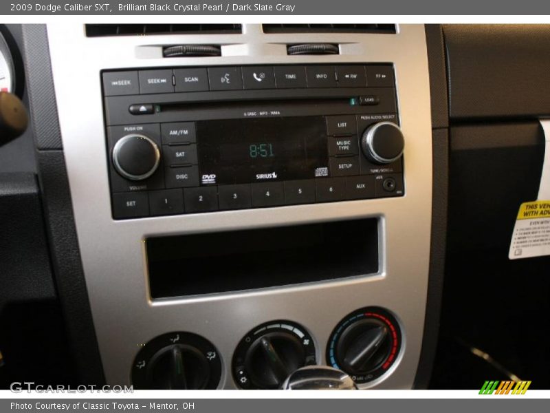Brilliant Black Crystal Pearl / Dark Slate Gray 2009 Dodge Caliber SXT