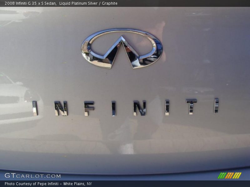 Liquid Platinum Silver / Graphite 2008 Infiniti G 35 x S Sedan