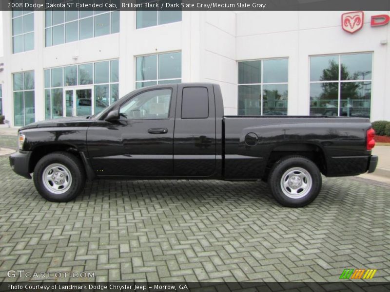 Brilliant Black / Dark Slate Gray/Medium Slate Gray 2008 Dodge Dakota ST Extended Cab