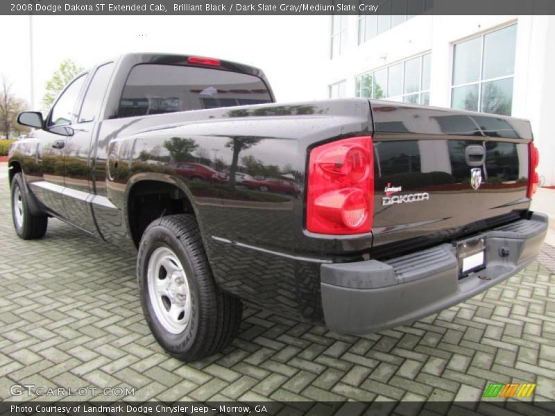 Brilliant Black / Dark Slate Gray/Medium Slate Gray 2008 Dodge Dakota ST Extended Cab