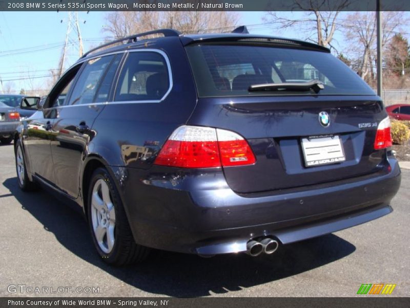 Monaco Blue Metallic / Natural Brown 2008 BMW 5 Series 535xi Sports Wagon