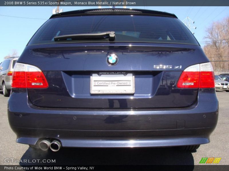 Monaco Blue Metallic / Natural Brown 2008 BMW 5 Series 535xi Sports Wagon