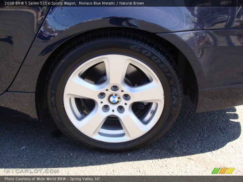 Monaco Blue Metallic / Natural Brown 2008 BMW 5 Series 535xi Sports Wagon