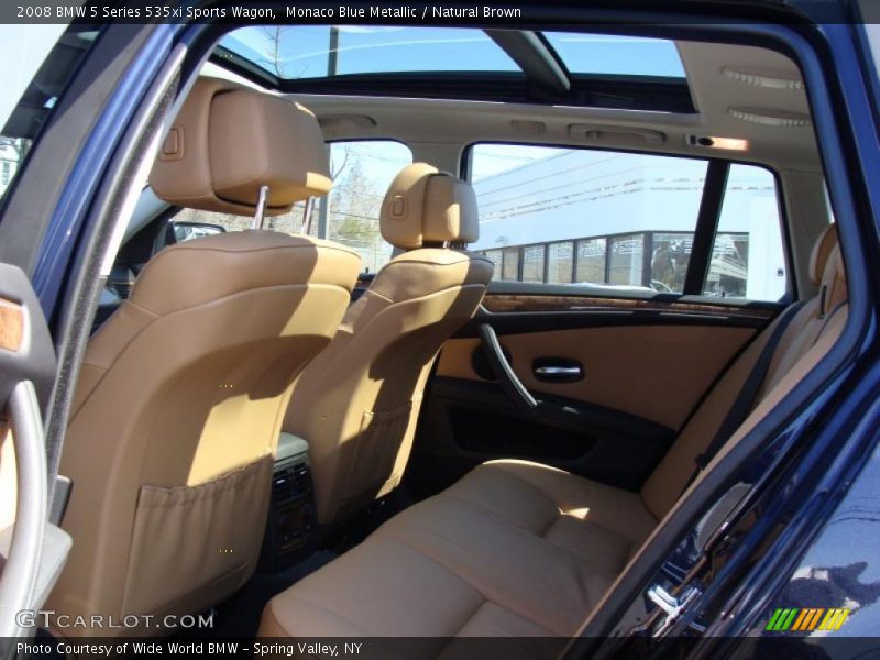 Monaco Blue Metallic / Natural Brown 2008 BMW 5 Series 535xi Sports Wagon