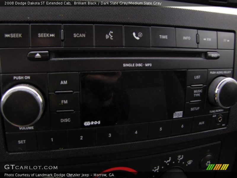 Brilliant Black / Dark Slate Gray/Medium Slate Gray 2008 Dodge Dakota ST Extended Cab