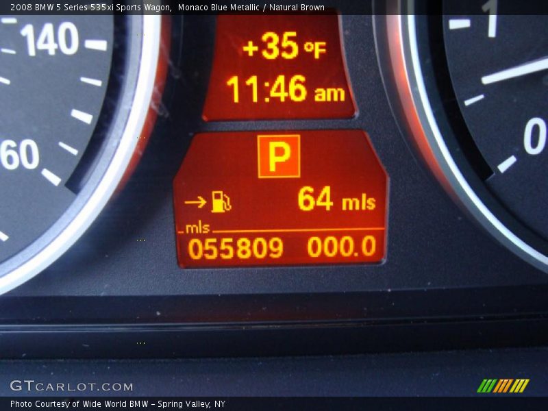 Monaco Blue Metallic / Natural Brown 2008 BMW 5 Series 535xi Sports Wagon