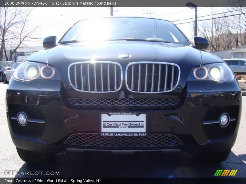 Black Sapphire Metallic / Sand Beige 2008 BMW X6 xDrive50i