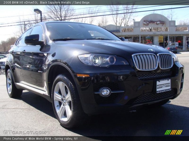 Black Sapphire Metallic / Sand Beige 2008 BMW X6 xDrive50i