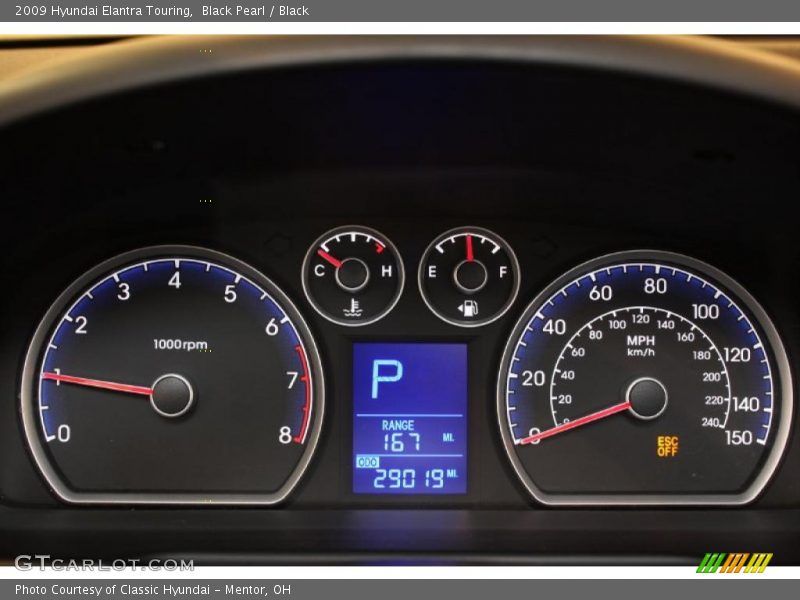  2009 Elantra Touring Touring Gauges