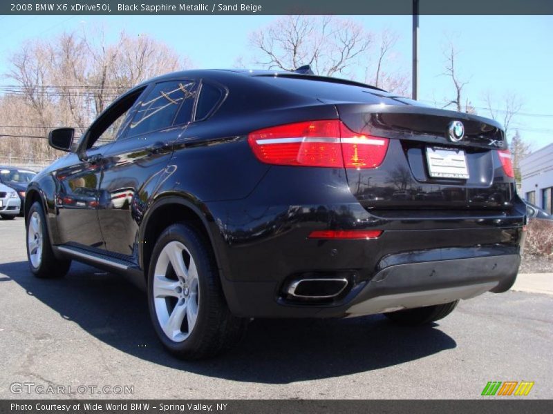 Black Sapphire Metallic / Sand Beige 2008 BMW X6 xDrive50i