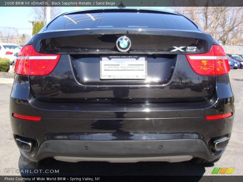 Black Sapphire Metallic / Sand Beige 2008 BMW X6 xDrive50i