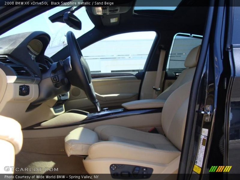 Black Sapphire Metallic / Sand Beige 2008 BMW X6 xDrive50i