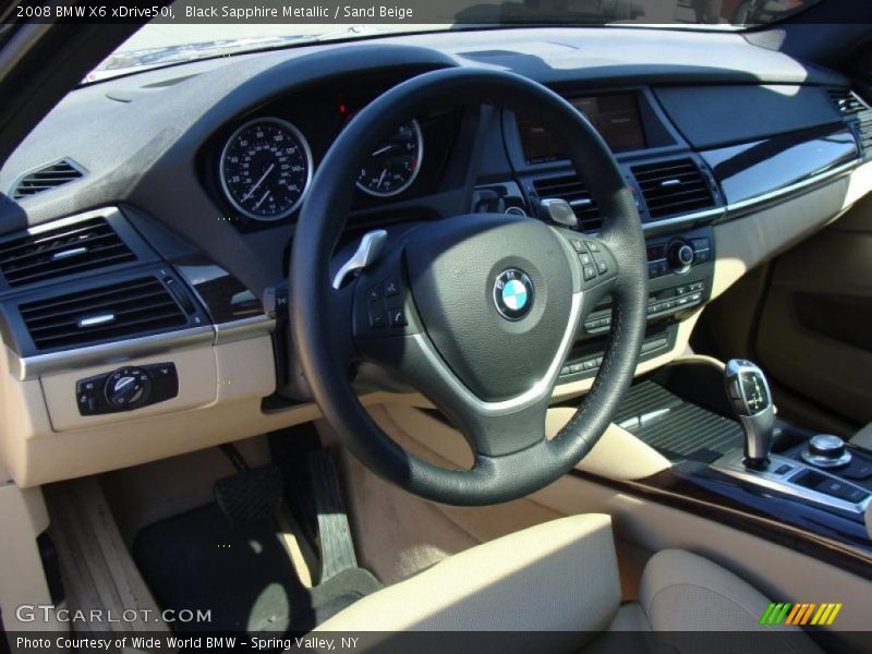 Black Sapphire Metallic / Sand Beige 2008 BMW X6 xDrive50i