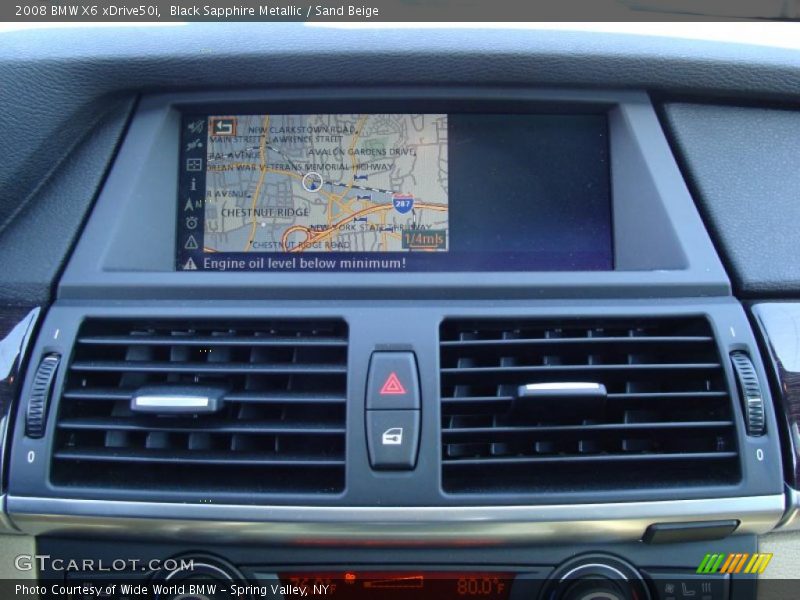 Black Sapphire Metallic / Sand Beige 2008 BMW X6 xDrive50i