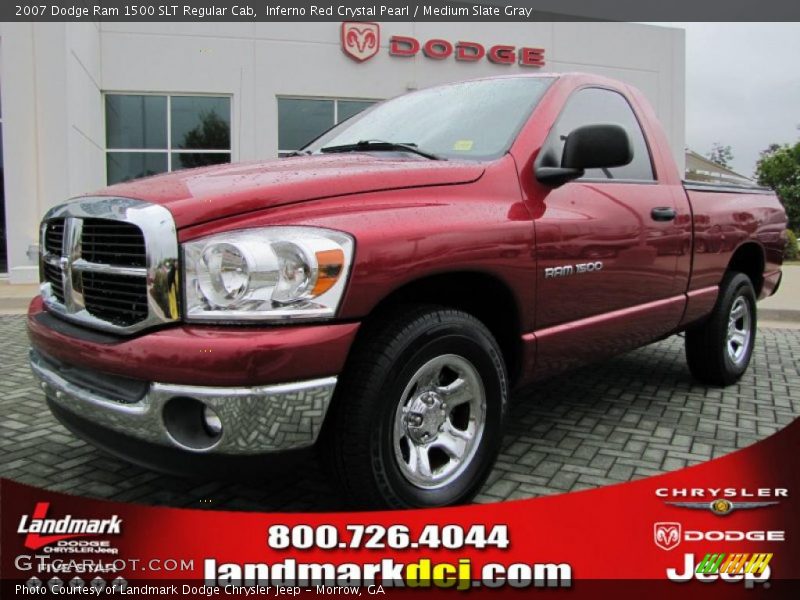 Inferno Red Crystal Pearl / Medium Slate Gray 2007 Dodge Ram 1500 SLT Regular Cab