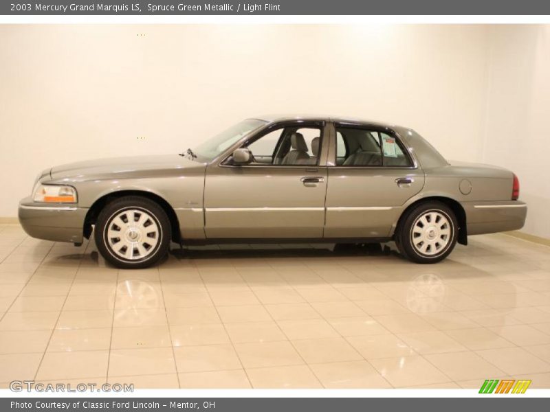 Spruce Green Metallic / Light Flint 2003 Mercury Grand Marquis LS
