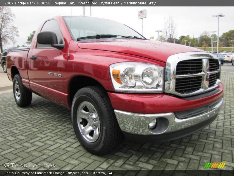 Inferno Red Crystal Pearl / Medium Slate Gray 2007 Dodge Ram 1500 SLT Regular Cab