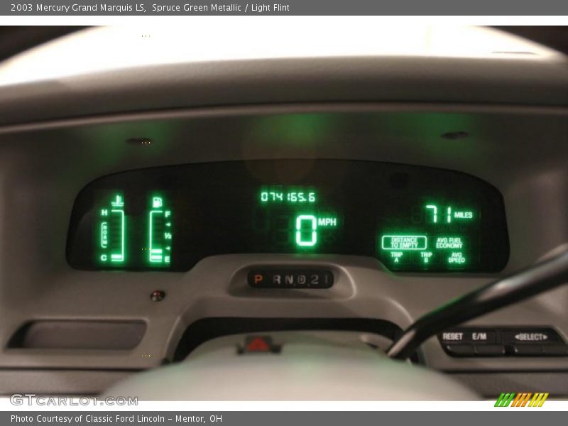 Spruce Green Metallic / Light Flint 2003 Mercury Grand Marquis LS