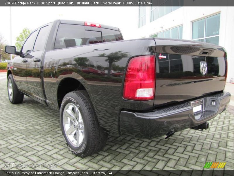 Brilliant Black Crystal Pearl / Dark Slate Gray 2009 Dodge Ram 1500 Sport Quad Cab