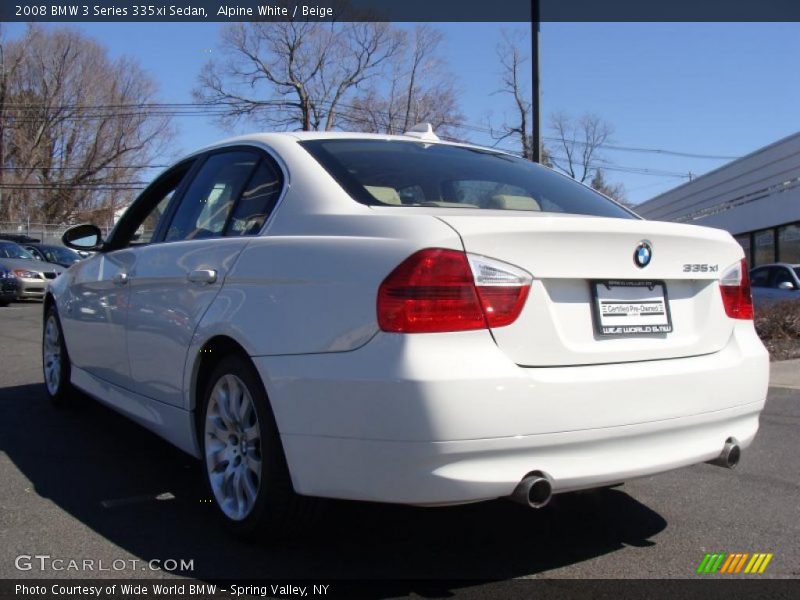 Alpine White / Beige 2008 BMW 3 Series 335xi Sedan