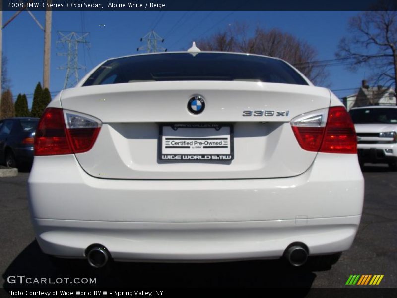 Alpine White / Beige 2008 BMW 3 Series 335xi Sedan