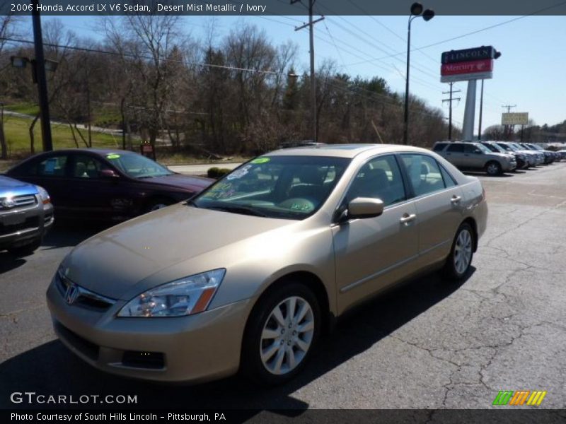 Desert Mist Metallic / Ivory 2006 Honda Accord LX V6 Sedan