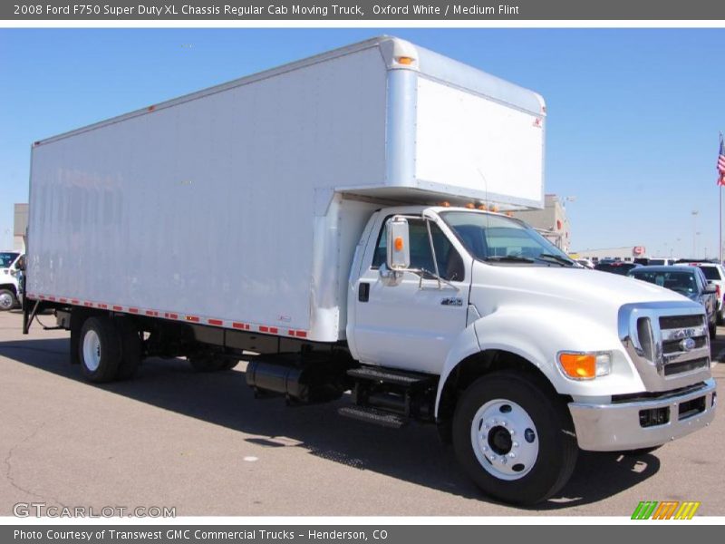  2008 F750 Super Duty XL Chassis Regular Cab Moving Truck Oxford White