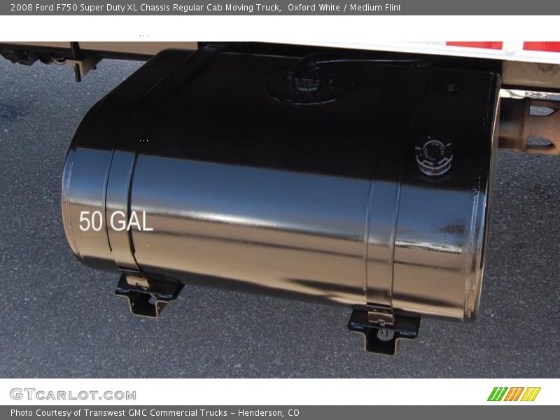 Oxford White / Medium Flint 2008 Ford F750 Super Duty XL Chassis Regular Cab Moving Truck